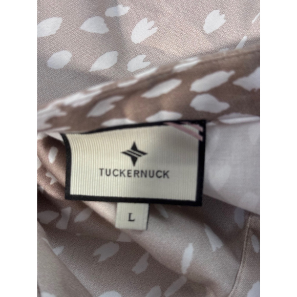 TUCKERMUCK Beige & White Antelope Print ButtonRoyal Shirt Dress L - Picture 13 of 15